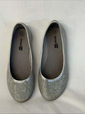 Smart Fit Silver Ballet Flats - kids sz 13